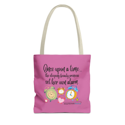 Sleeping Beauty's Alarm - Tote Bag (Dual-sided print) in Candy Pink