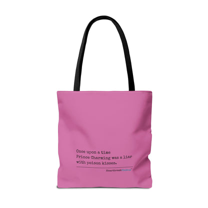 Prince Charming's Poison Kisses Haiku - Tote Bag (Dual-sided print in Candy Pink)