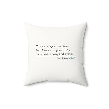 You Were My Sunshine Haiku - Faux Suede Square Pillow (Summer 2025 collection)