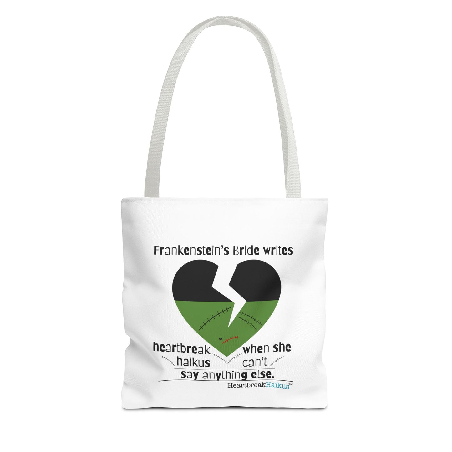 Frankenstein's Bride Writes Heartbreak Haikus - Tote Bag (Dual-sided print in Snow White)