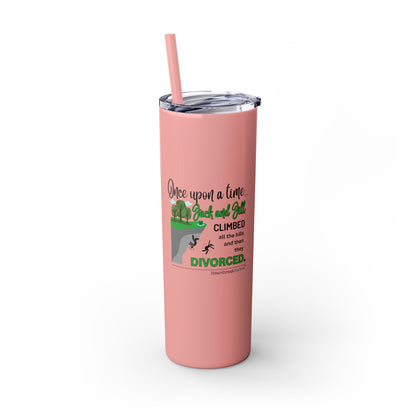 Jack and Jill Divorced Haiku - Skinny Venti Tumbler with Eco-Friendly, Reusable, Matching Straw, 20oz