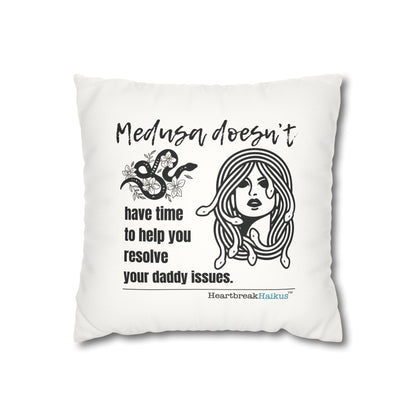 Medusa and Your Daddy Haiku - Faux Suede Square Pillowcase