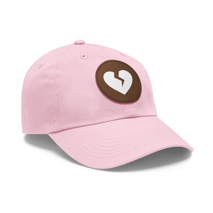 Solo Heart (White Heart) - Leather Patch, Casual Hat (Only Hearts Collection)