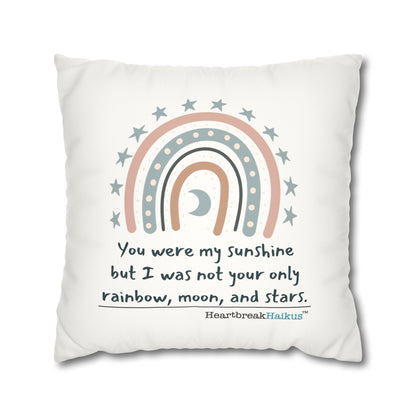 You Were My Sunshine Haiku - Faux Suede Square Pillowcase (Summer 2025 collection)