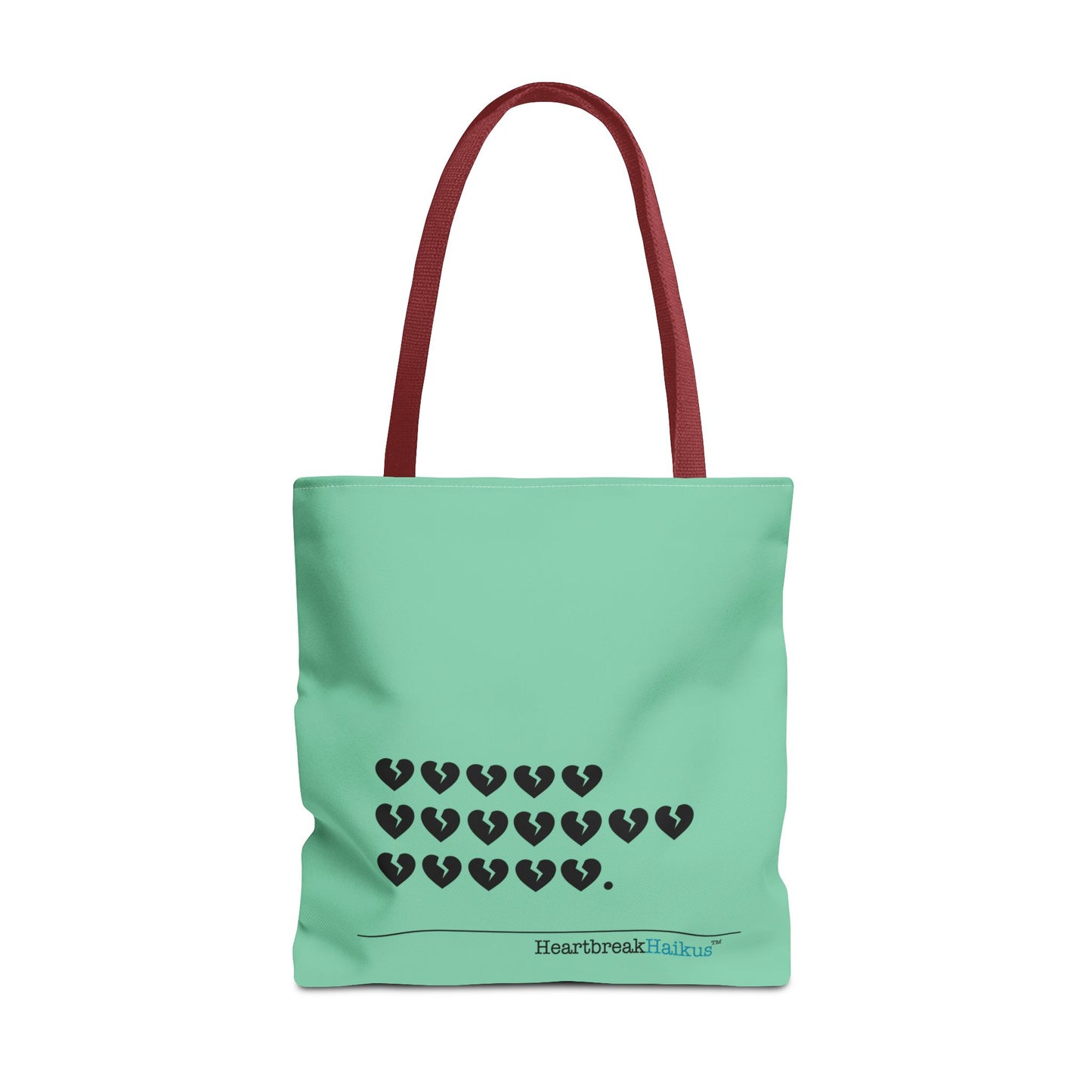 "Hieroglyph Heartbreak Haiku" Tote Bag (in Spearmint)