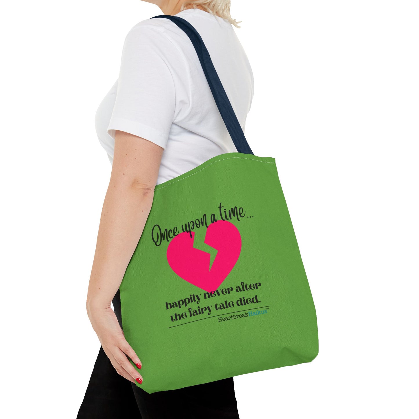 The Fairy Tale Died Haiku - Tote Bag (Dual-sided print in Wicked Green)