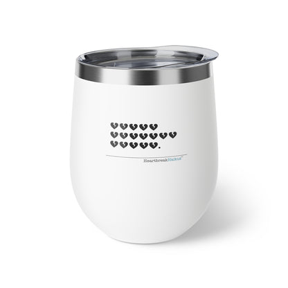 "hieroglyph heartbreak haiku." Copper Vacuum Insulated Cup or Wine Tumbler , 12oz