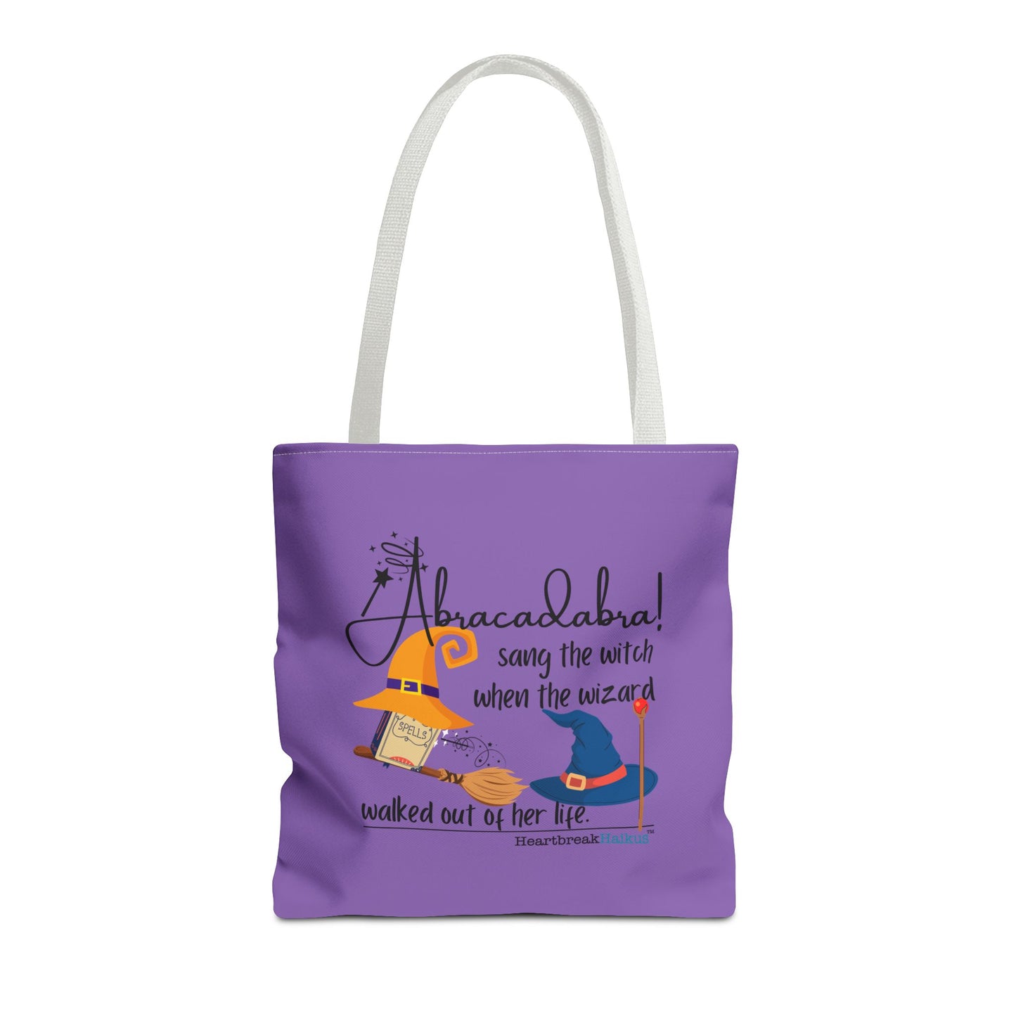 Abracadabra Sang the Witch Haiku - Tote Bag (Dual-sided print in Purple Grape)