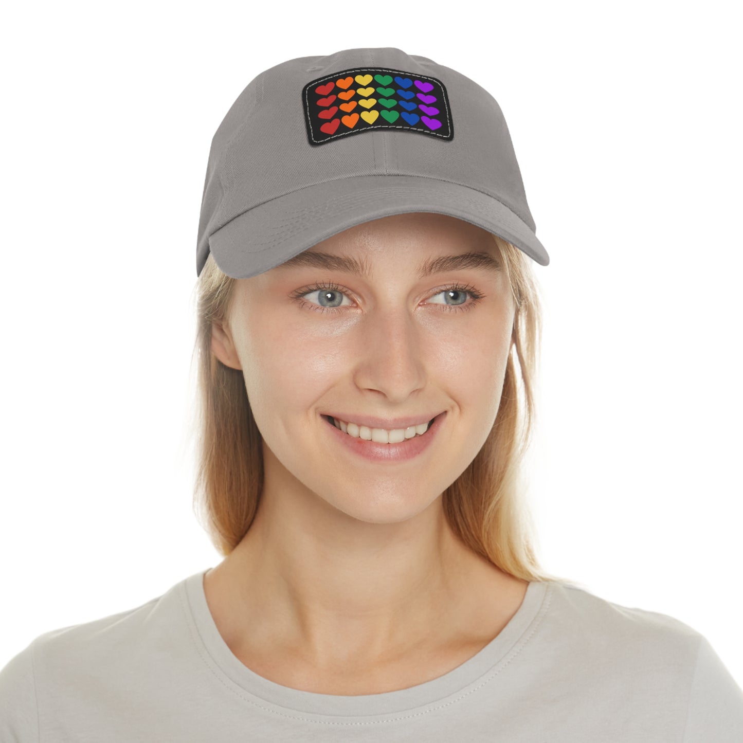 Rainbow Hearts - Adjustable Baseball Cap (4-Rows Design)