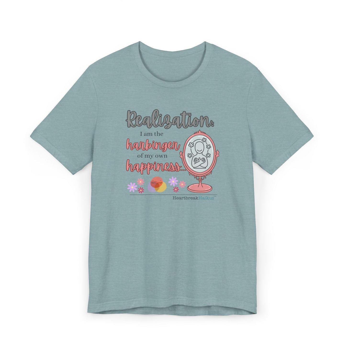 Harbinger of Happiness Haiku - Lightweight Jersey T-Shirt