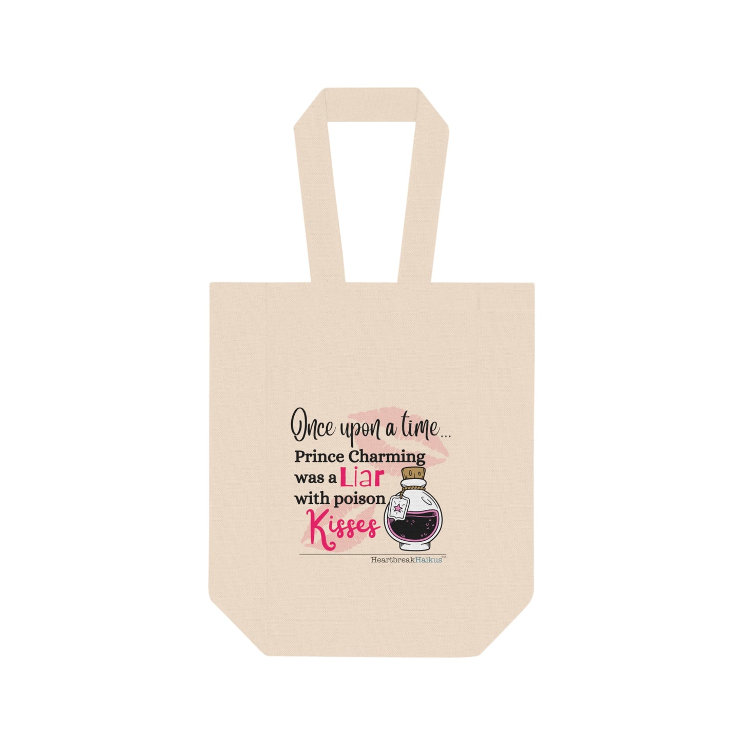 Prince Charming's Poison Kisses Haiku - Double Wine Tote Bag