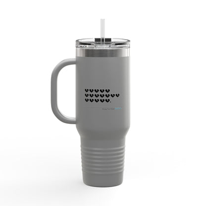 Hieroglyph Heartbreak Haiku - Insulated Travel Mug, 40oz