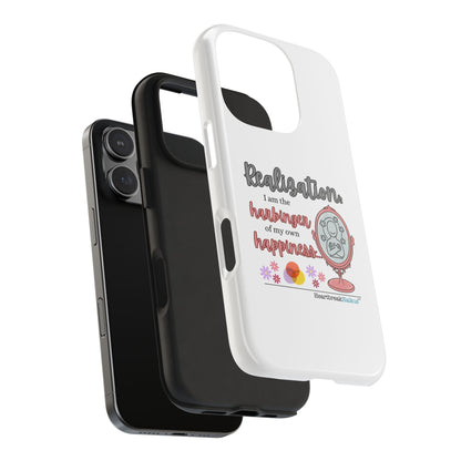 Harbinger of Happiness Tough Phone Cases (white), iPhone 11-16 or Samsung Galaxy S21-S24