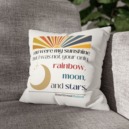 You Were My Sunshine Haiku - Faux Suede Square Pillowcase