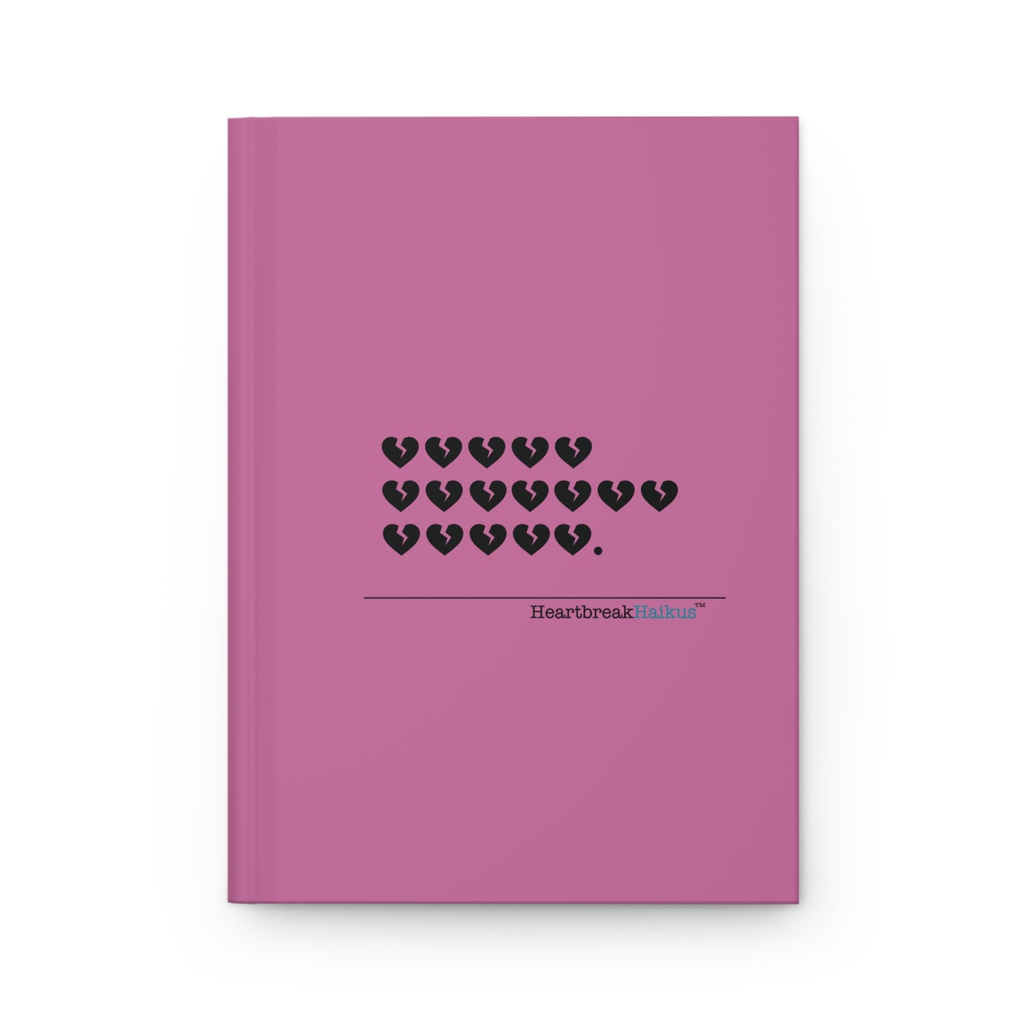 Hieroglyph Heartbreak Haiku - Hardcover Journal Design in Candy Pink