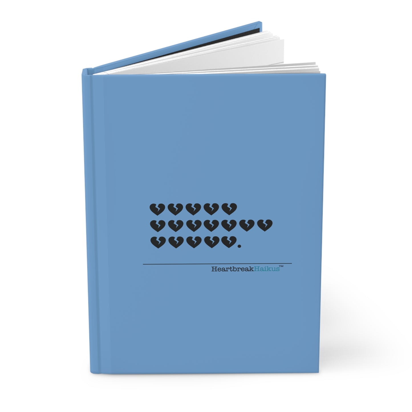 Hieroglyph Heartbreak Haiku - Hardcover Journal Design in Sky Blue