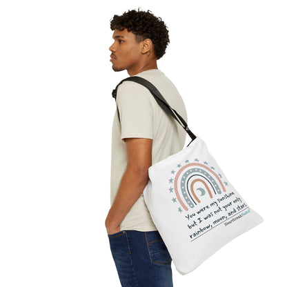 You Were My Sunshine Haiku - Adjustable Tote Bag (Dual-Sided Print, Pastel Design)