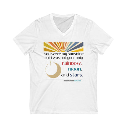 This T-shirt features a sentimental design with the themes of heartbreak, divorce, and healing, making it a perfect choice for someone going through a tough time. The lightweight fabric and stylish silhouette of this v-neck tee make it versatile for any s