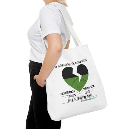 Frankenstein's Bride Writes Heartbreak Haikus - Tote Bag (Dual-sided print in Snow White)