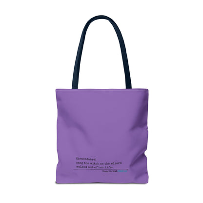 Abracadabra Sang the Witch Haiku - Tote Bag (Dual-sided print in Purple Grape)