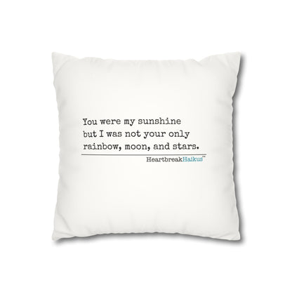 You Were My Sunshine Haiku - Faux Suede Square Pillowcase