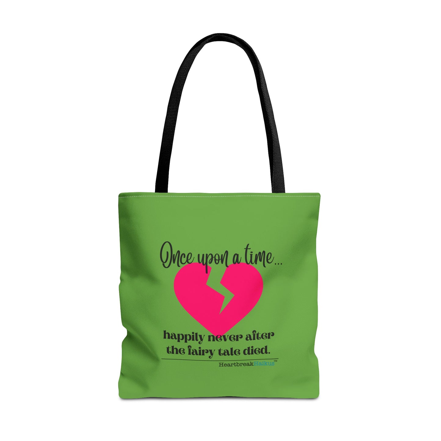 The Fairy Tale Died Haiku - Tote Bag (Dual-sided print in Wicked Green)