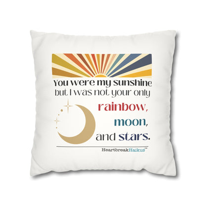 You Were My Sunshine Haiku - Faux Suede Square Pillowcase