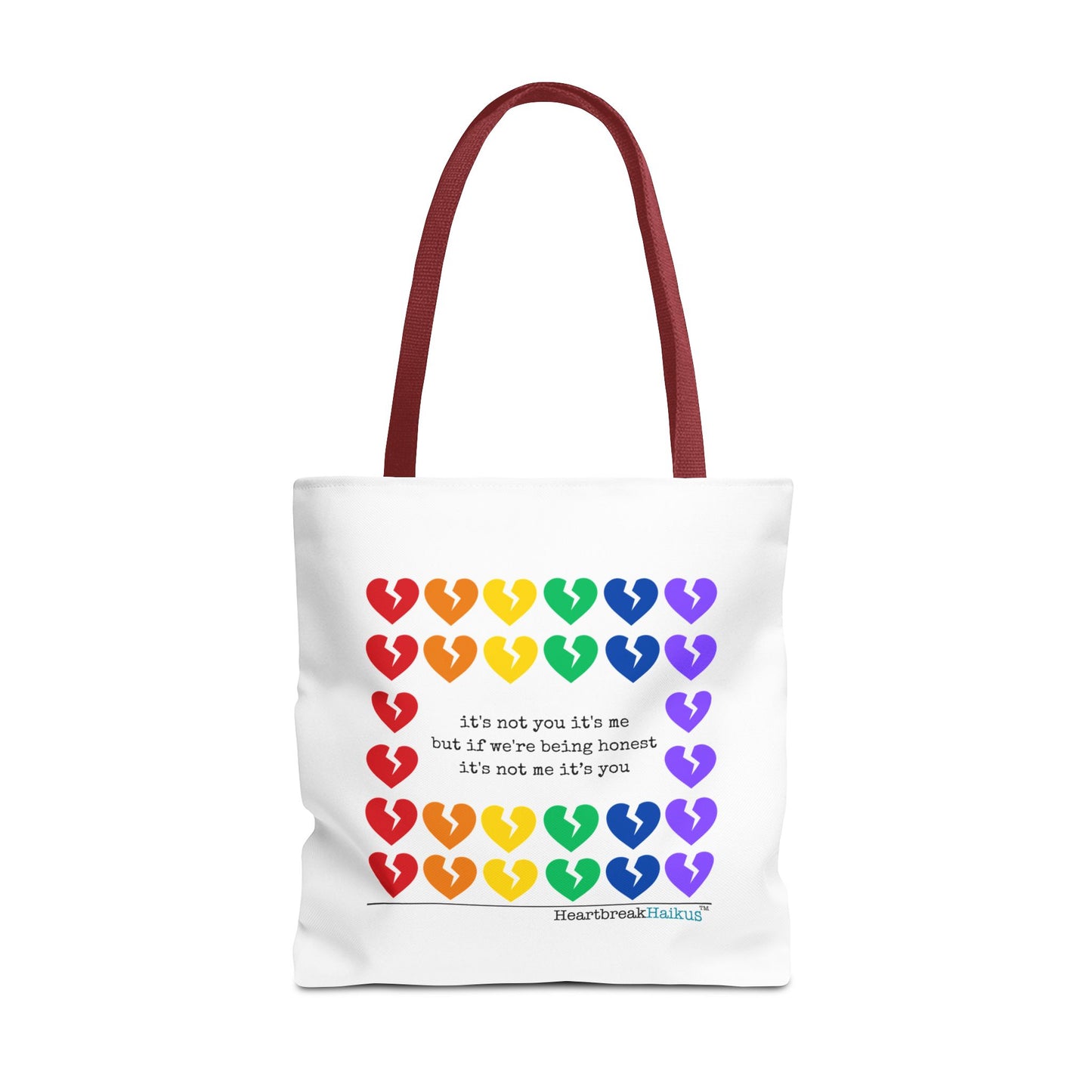 It's Not You/Me Haiku - Tote Bag (Rainbow Hearts Collection)