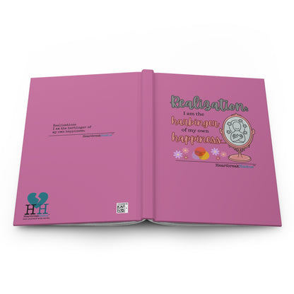 Harbinger of Happiness Haiku - Hardcover Journal in Candy Pink