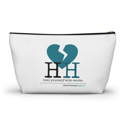 "Heal yourself with words." Accessory Pouch w T-bottom (2 sizes)