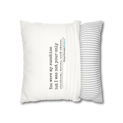 You Were My Sunshine Haiku - Faux Suede Square Pillowcase