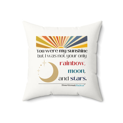 You Were My Sunshine Haiku - Faux Suede Square Pillow