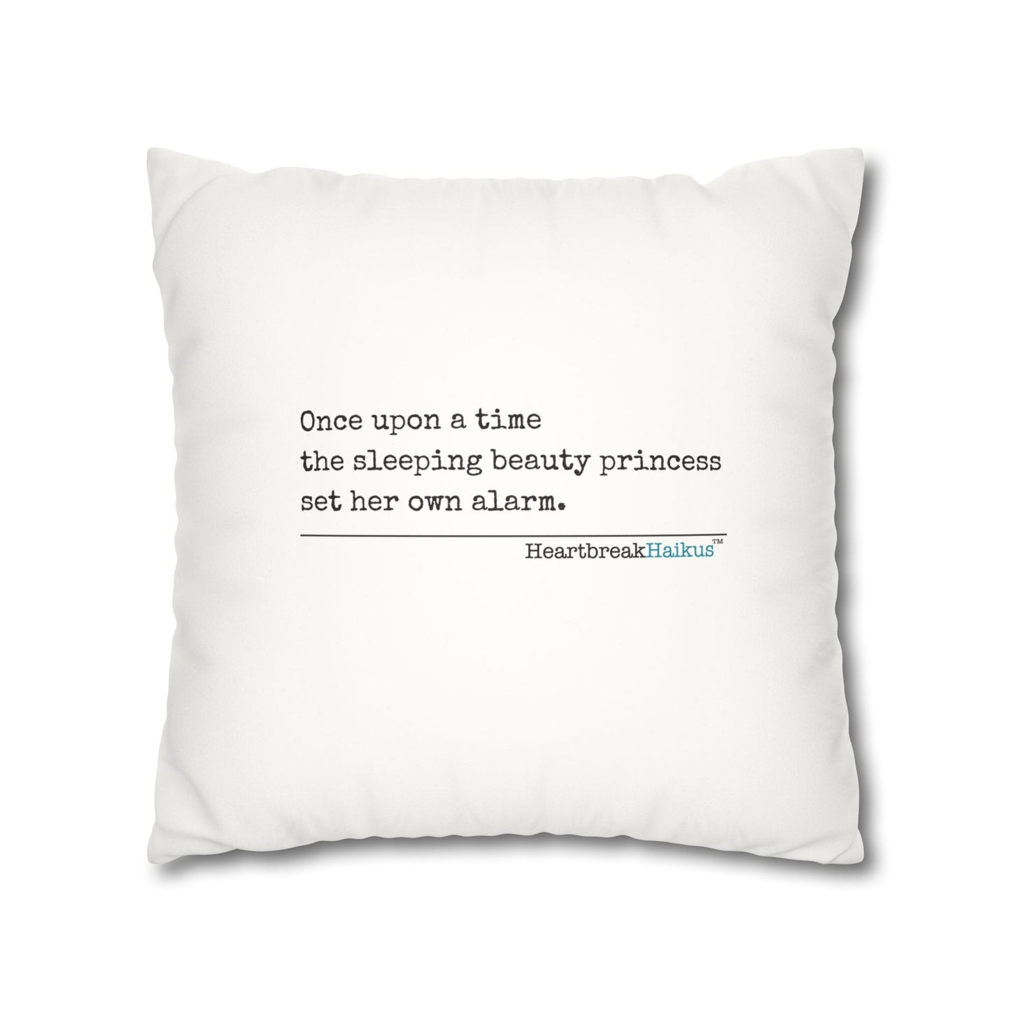 "Sleeping Beauty's Alarm" Faux Suede Square Pillowcase