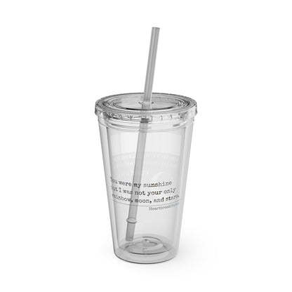 You Were My Sunshine Haiku. Sunsplash Tumbler with Straw, 16oz.