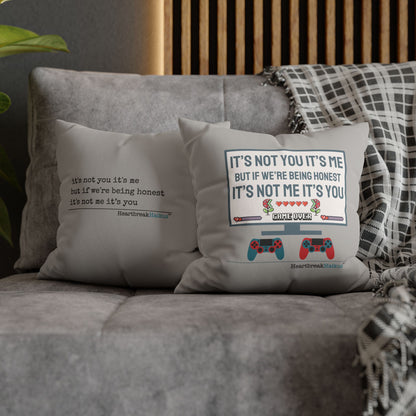 It's Not Me/You Haiku - Faux Suede Square Pillowcase