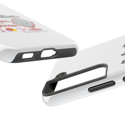 Harbinger of Happiness Tough Phone Cases (white), iPhone 11-16 or Samsung Galaxy S21-S24