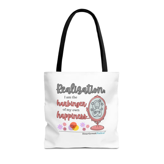 Harbinger of Happiness Haiku - Tote Bag (Dual-sided print)