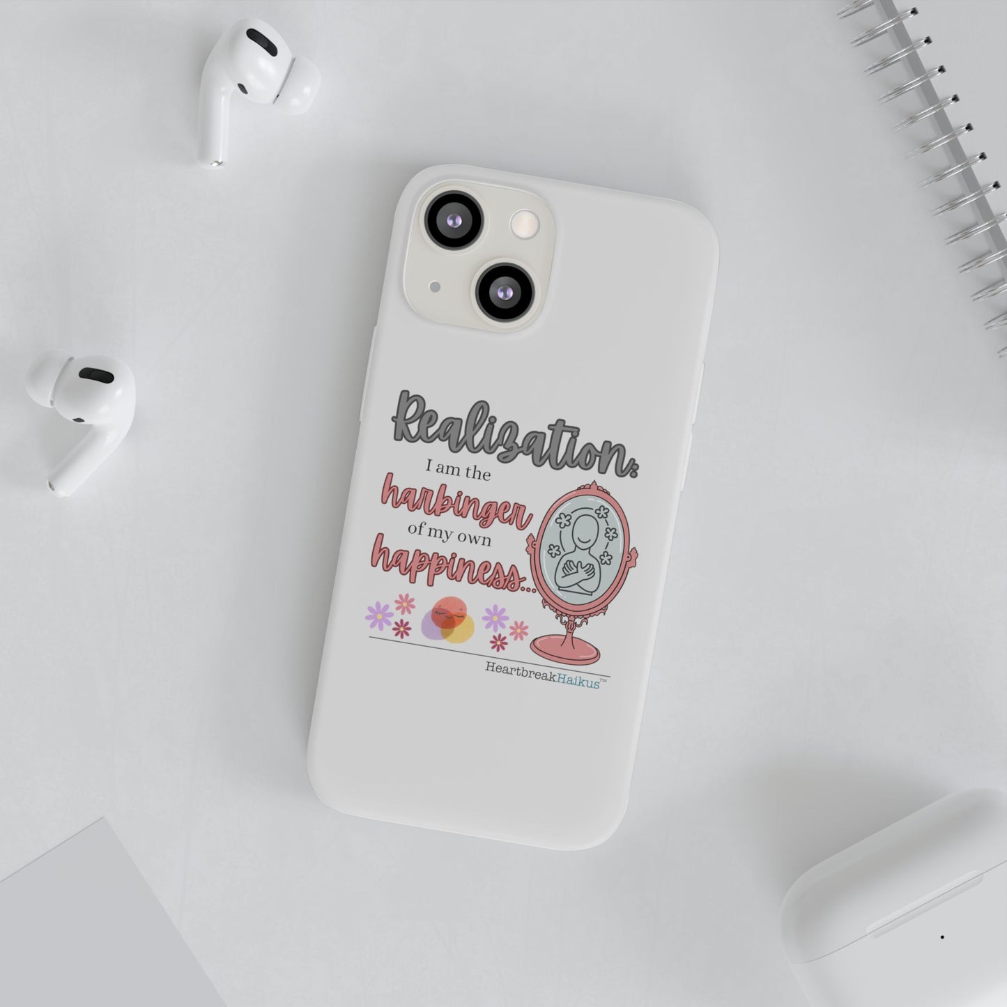 Harbinger of Happiness Haiku - Semi-Transparent Flexible iPhone Case