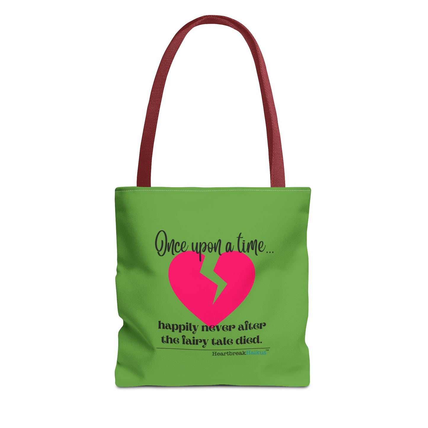 The Fairy Tale Died Haiku - Tote Bag (Dual-sided print in Wicked Green)