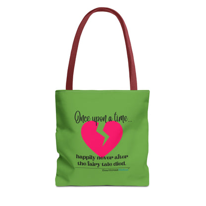 The Fairy Tale Died Haiku - Tote Bag (Dual-sided print in Wicked Green)