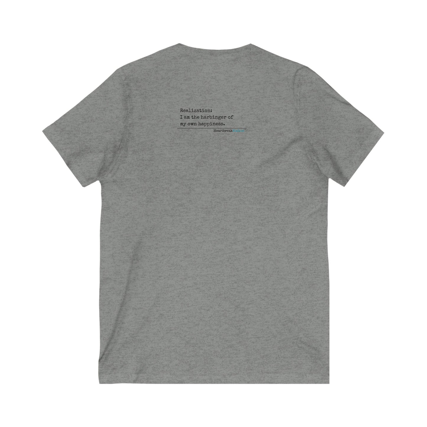 Harbinger of Happiness Haiku - Jersey Short Sleeve V-Neck Tee