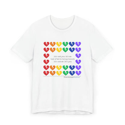 It's Not Me/You Haiku - Unisex Jersey T-Shirt  (Rainbow Hearts Collection)