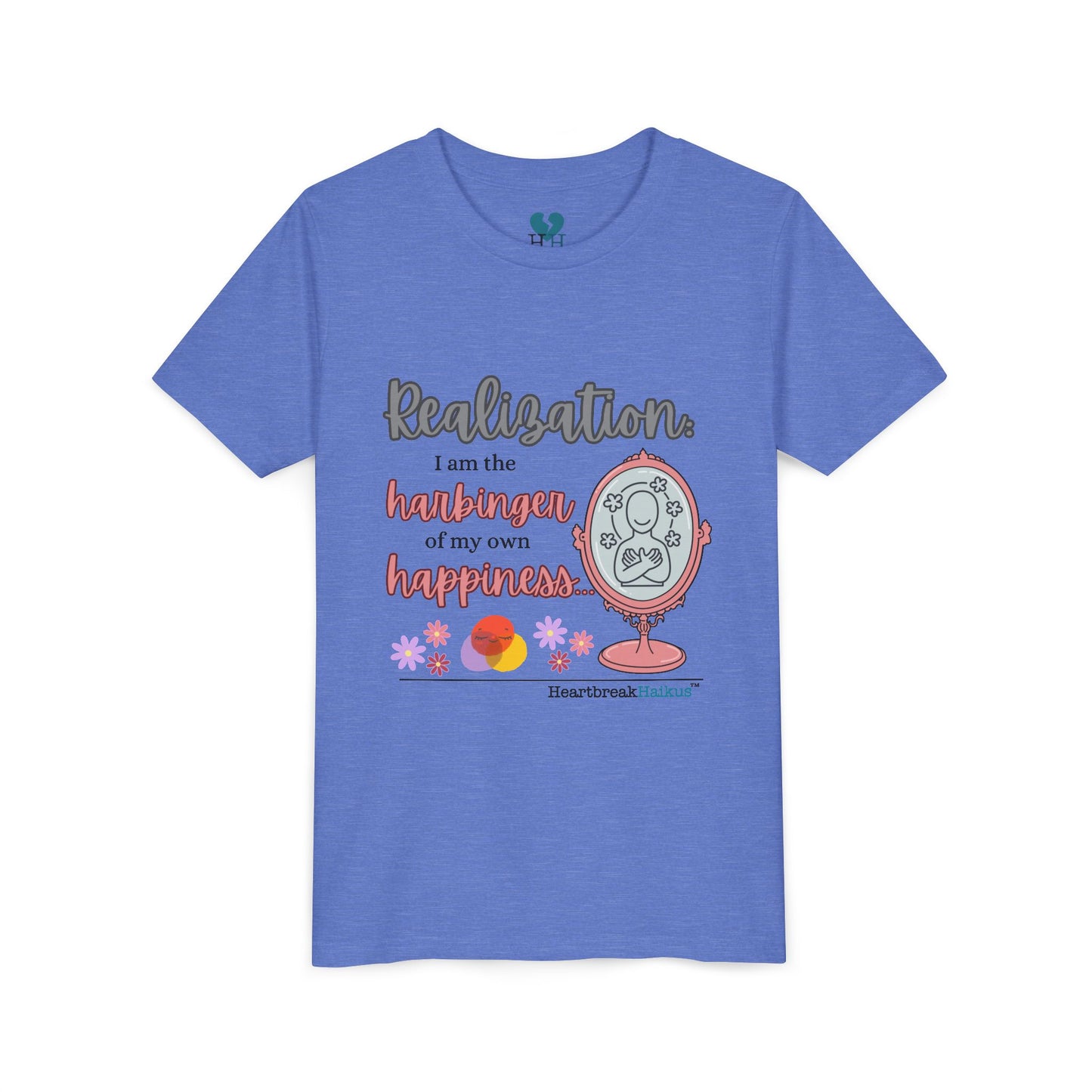 Harbinger of Happiness Haiku - Youth Medium-Weight Happiness Tee