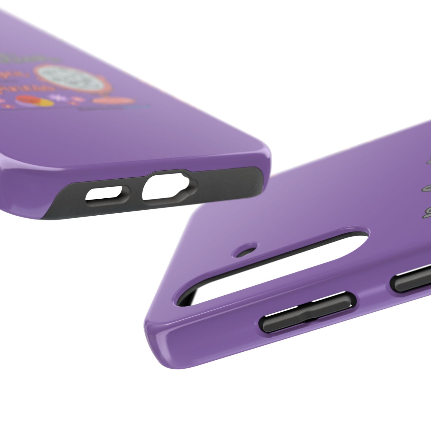 Harbinger of Happiness Tough Phone Cases (purple) available for iPhone 11-16 or Samsung Galaxy S21-S24