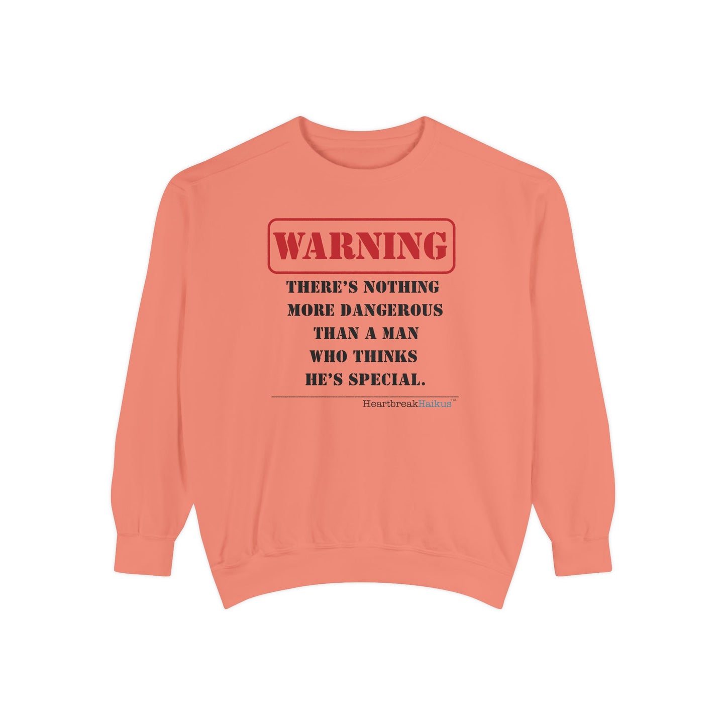 Warning: Dangerous Special Man Haiku - Unisex Garment-Dyed Sweatshirt