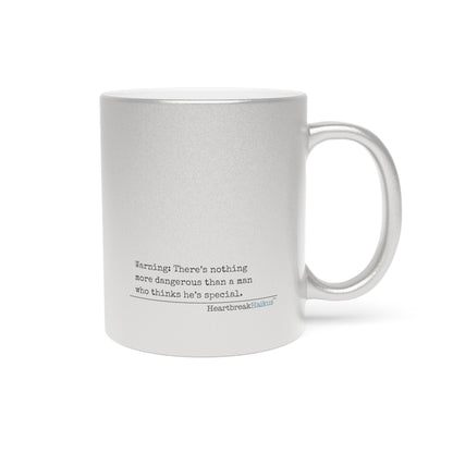 Warning: Dangerous Special Man Haiku - Silver/Gold Coffee Mug