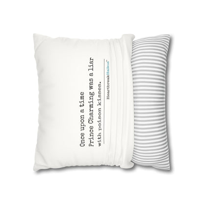 Prince Charming's Poison Kisses - Faux Suede Square Pillowcase