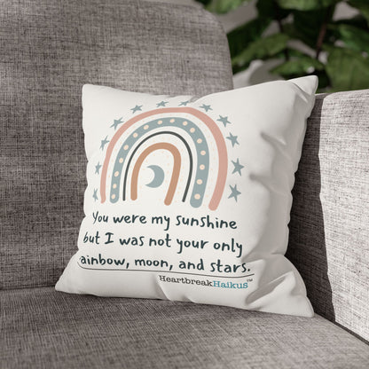 You Were My Sunshine Haiku - Faux Suede Square Pillowcase (Summer 2025 collection)