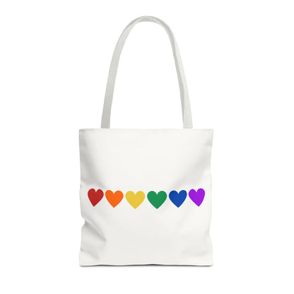 Rainbow Hearts Tote Bag (Single Row) - Only Hearts Collection