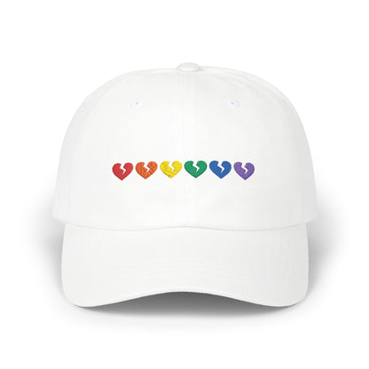 Only Hearts Collection - Embroidered Classic Adjustable Cap (Rainbow Heartbreak Collection)